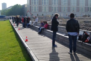 Beim Hören der Installation